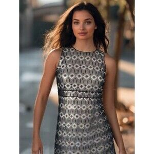 Elegant Geometric Patterned Dress